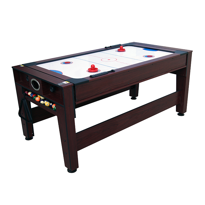 Air King 6ft Pool & Air Hockey Combination Table with Mahogany Body - Image 6