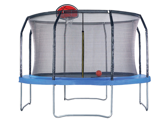 Air League 12ft Trampoline with Enclosure and Basketball