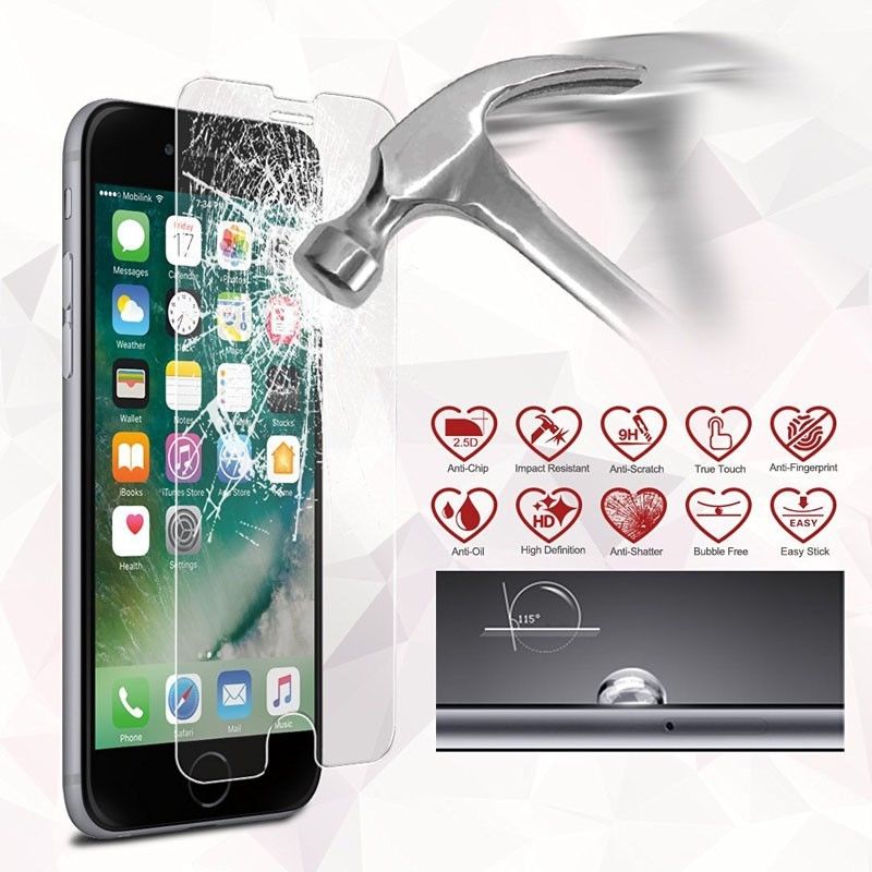 Mobile Phone Screen Tempered Glass Protector 9H 2.5D IPHONE 7 PLUS UK Seller