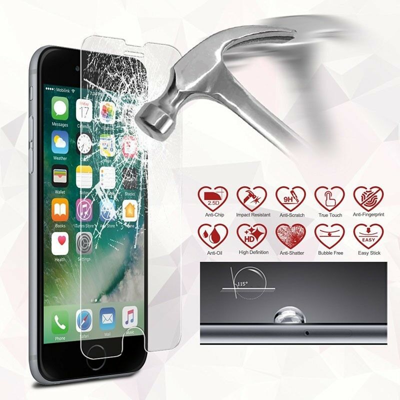 Mobile Phone Screen Tempered Glass Protector 9H 2.5D IPHONE 7 PLUS UK Seller