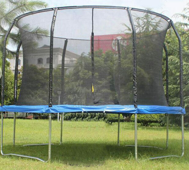 Air League 14ft Trampoline With Safety Enclosure Blue
