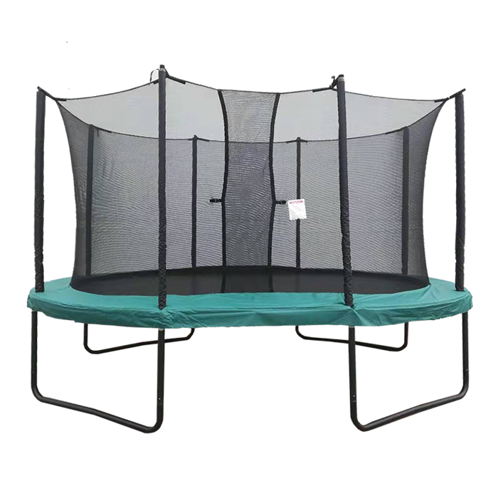 Classic 10x14ft Powder Coated Oval Trampoline With Safety Enclosure