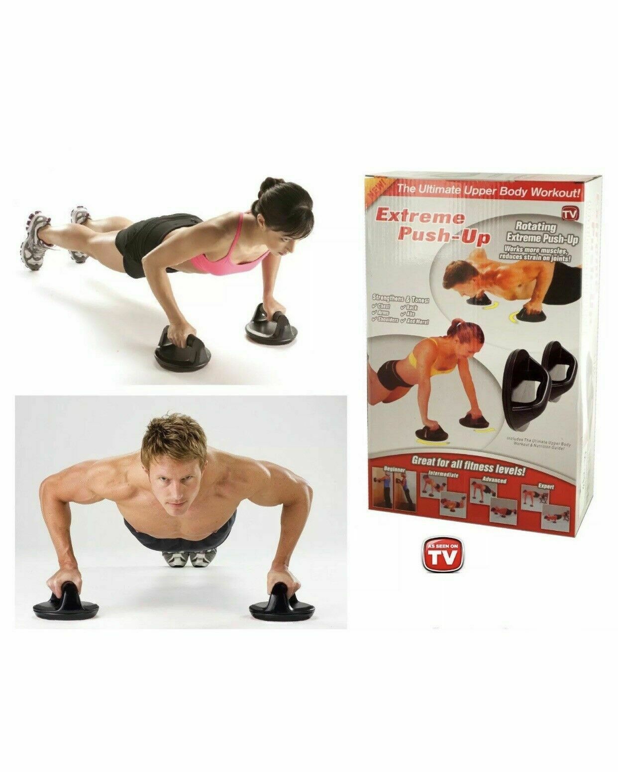LifeGear Push Up Rotator Rotating Push Up Grips The Ultimate Upper Body Workout