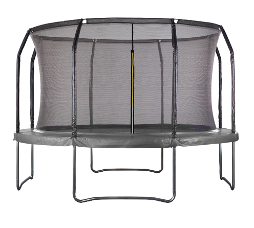 Air League 12ft Powder Coated Trampoline with Enclosure Black