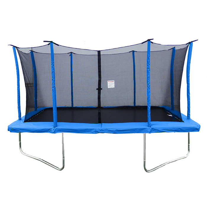 Velocity 9x 14ft Rectangular Blue Trampoline With Safety Enclosure  IN STOCK NOW