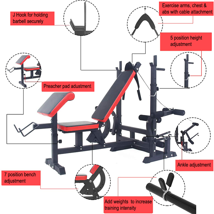BodyTrain Deluxe Weight Bench - Image 12