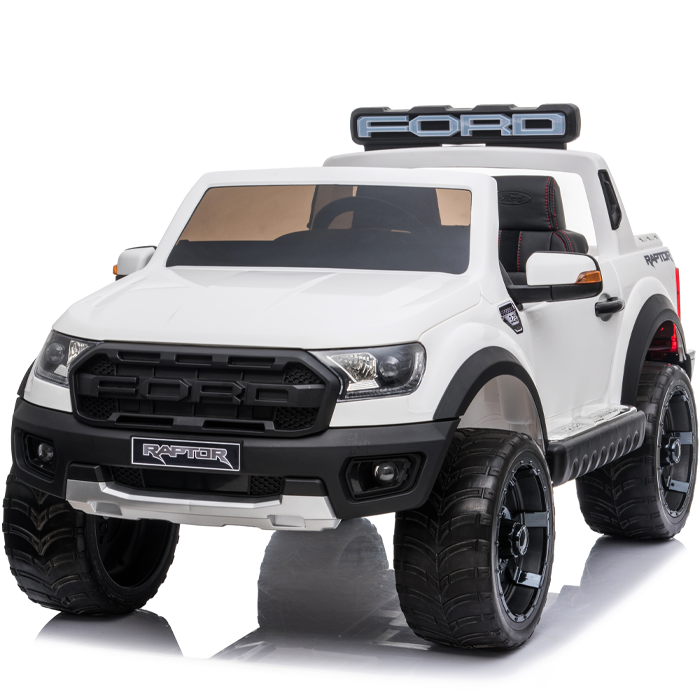 Kids Electric Ride On Ford Ranger Raptor White - Image 2