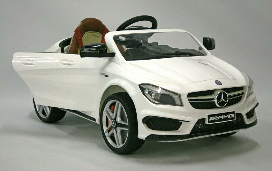 Kids Electric Car Mercedes CLA45 AMG 12v - White Gloss LICENCED PRODUCT