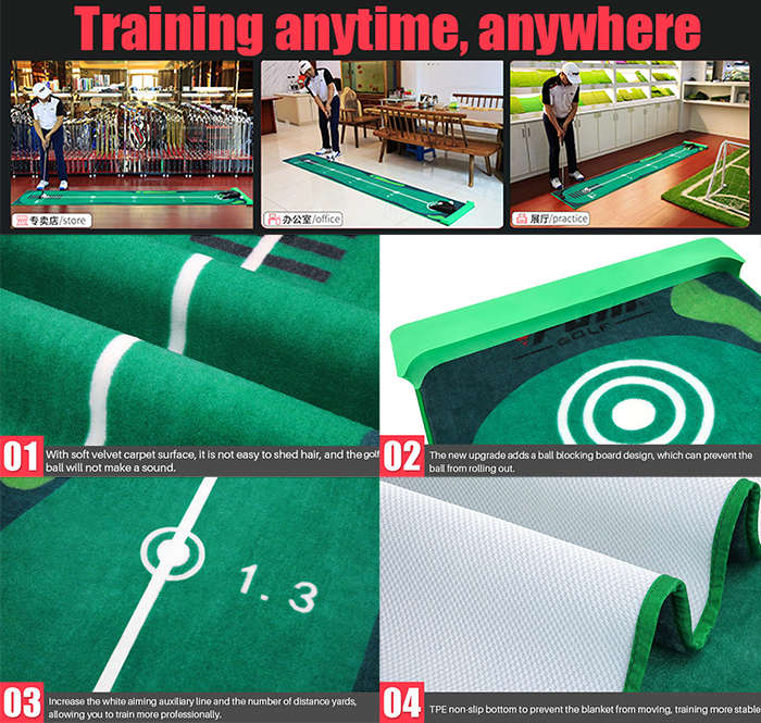 Hillman PGM Portable Golf Putting Mat - Image 6