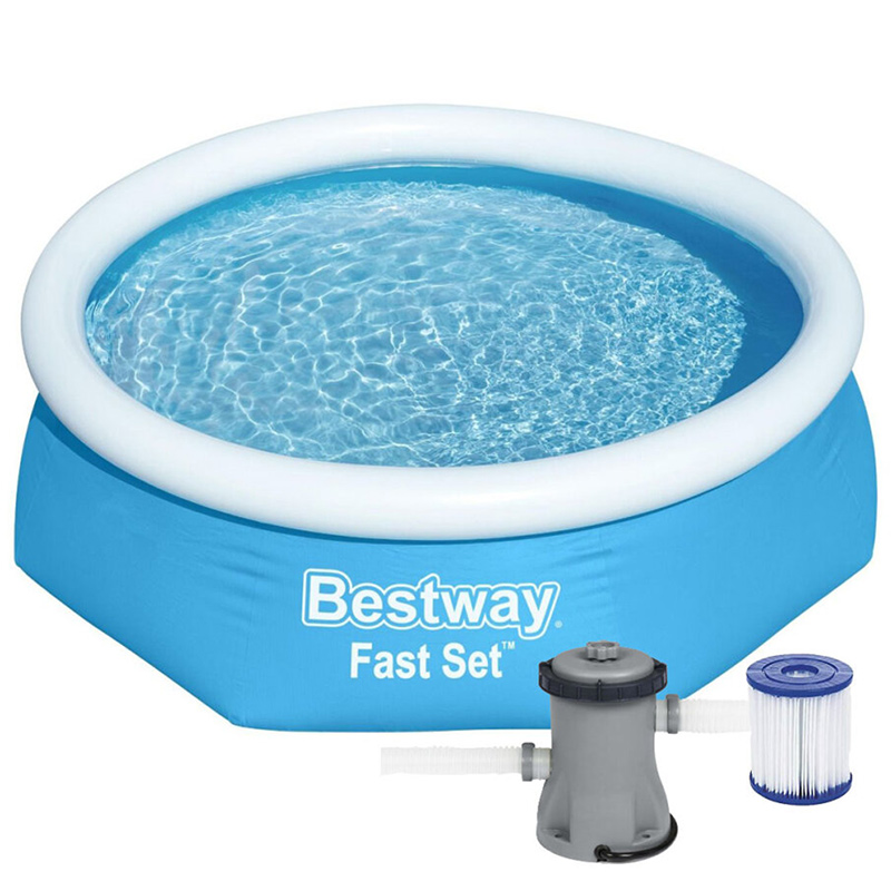 BestWay 8ft x 24inch Fast Set™ Above Ground Swimming Pool With Filter