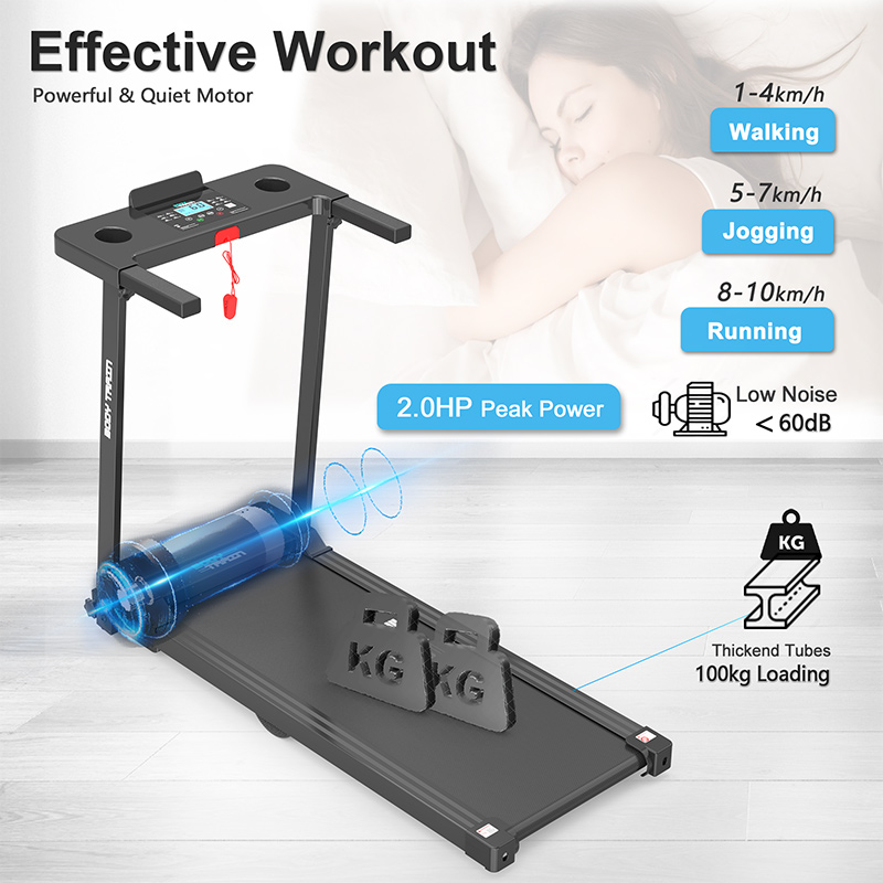 BodyTrain P80G Motorised Folding Bluetooth Treadmill