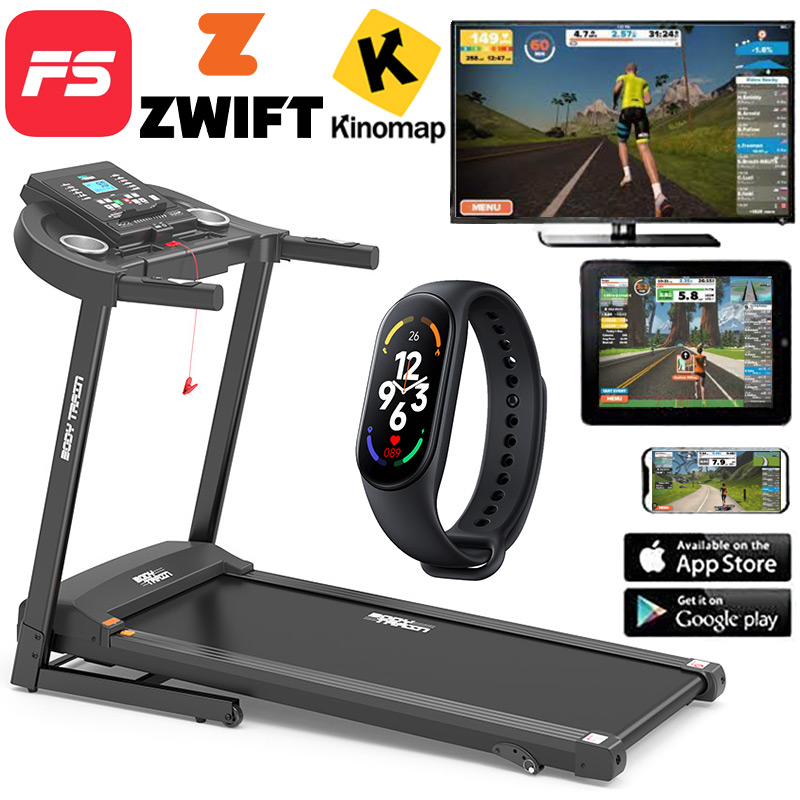 BodyTrain S600 Motorised Folding Bluetooth Treadmill