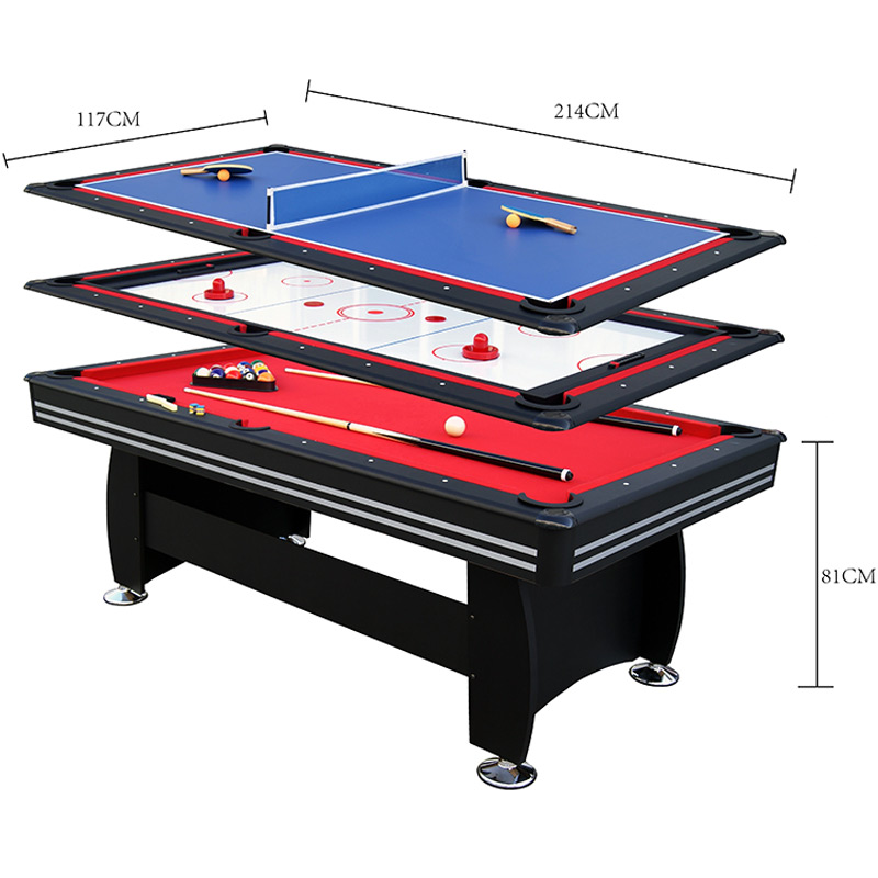 Walker and Simpson 7ft Gamesmaster 3 in 1 Deluxe in Black