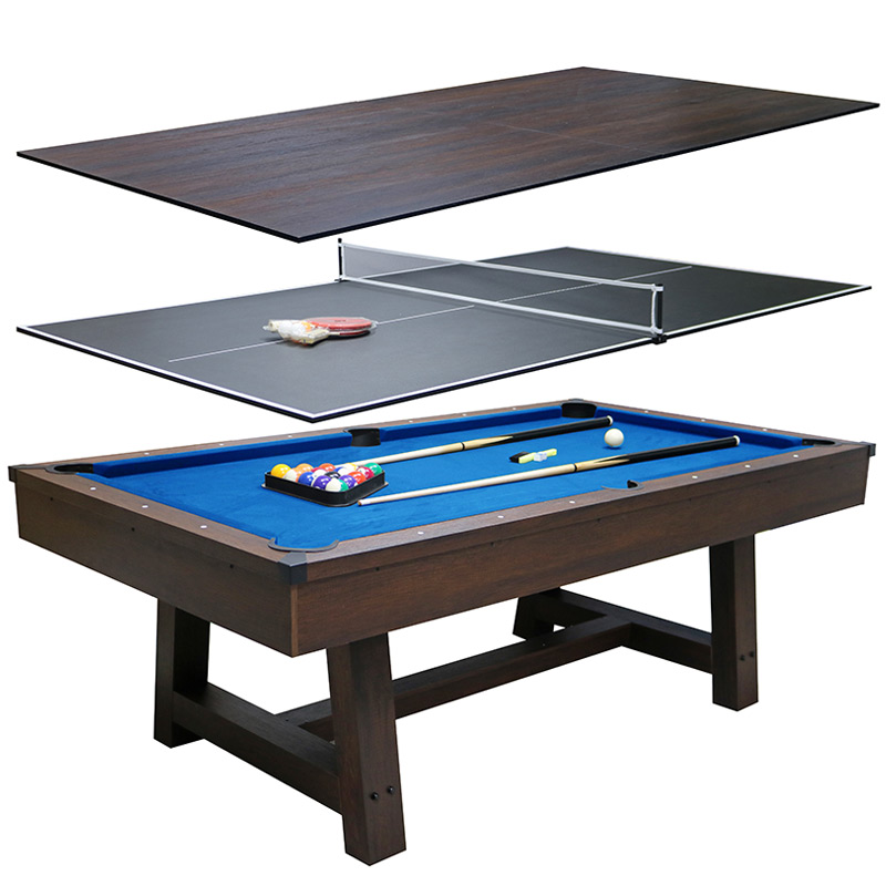 Walker and Simpson Deluxe 7ft Pool Table with Dinning Top and Table Tennis-Blue