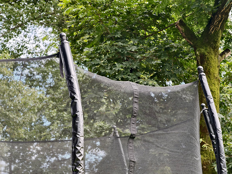 10x12ft Rectangular Trampoline with Safety Enclosure Green FREE Ladder & Basketball Game