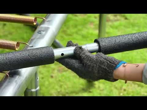 Big Air Bounce 10x12ft Rectangular Trampoline with Safety Enclosure Green FREE Ladder & Basketball Game - Image 2