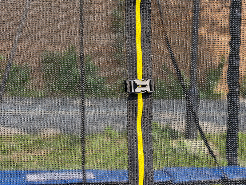 7x 9ft Rectangular Trampoline with Safety Enclosure Black FREE Ladder & Basketball Game