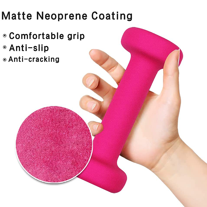 IronMan Neoprene Coated Cast Iron Dumbbell Set with Carry Rack