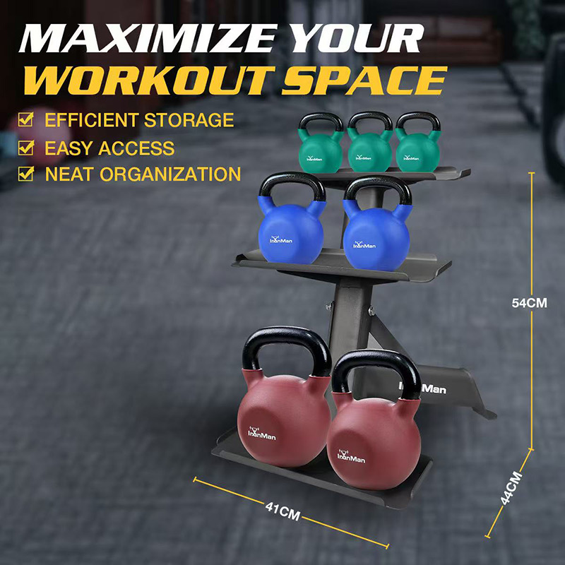 IronMan Three-Tier Kettlebell Storage Rack