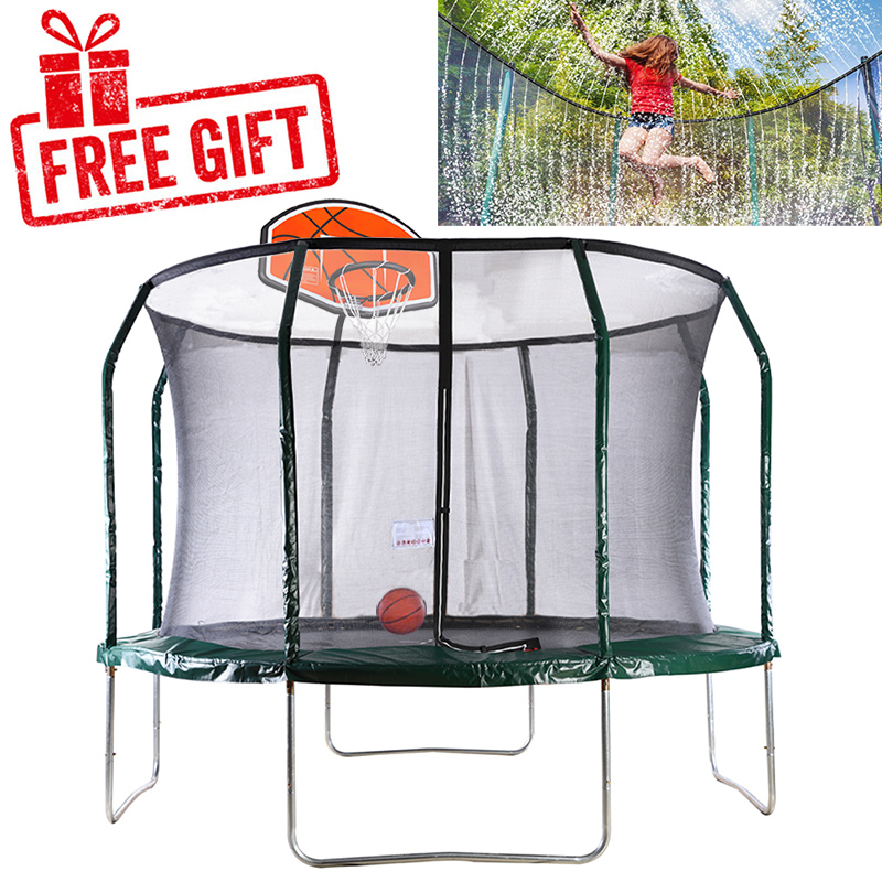 Big Air Extreme 12ft Trampoline with Safety Enclosure Green