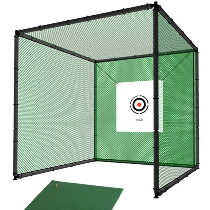 Hillman PGM 2m Heavy Duty Golf Practice Cage and 1.2m Practice Mat Package