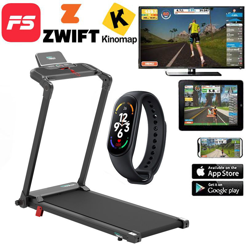 BodyTrain T-120 Motorised Folding Bluetooth Treadmill