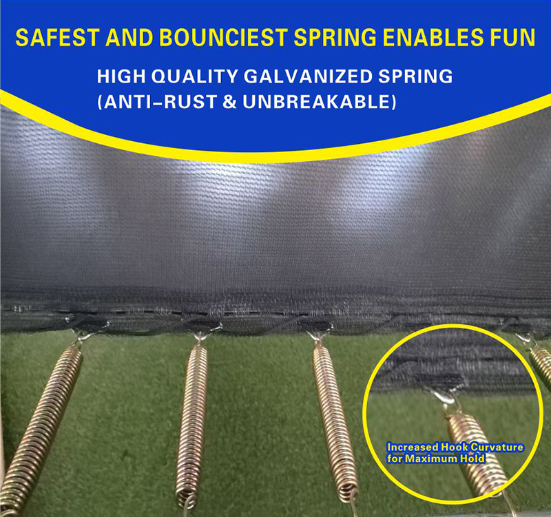 5x7ft Rectangular Trampoline with Safety Enclosure Grey - Free Ladder Shoe Tidy Anchor Kit Basketball